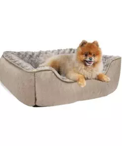SMLAGEL Small Dog Bed Washable,Dog Bed for Small Dogs, Dog Sofa Bed Anti-Slip Bottom Calming Dog Bed Breathable Soft Puppy Bed Durable (20”x 19”x 6.5”)