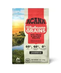 ACANA Wholesome Grains Dry Dog Food, Red Meat and Grains, Gluten Free, Beef, Pork, and Lamb Recipe, 4lb