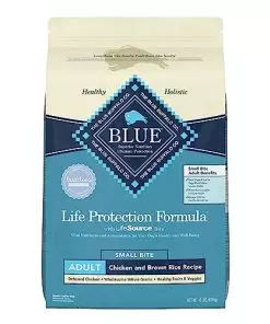 Blue Buffalo Life Protection Formula Natural Adult Small Bite Dry Dog Food, Chicken and Brown Rice 15-lb