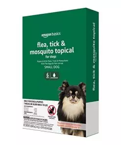 Amazon Basics Flea, Tick & Mosquito Topical Treatment for Small Dogs (4-10 pounds), 6 Count (Previously Solimo)