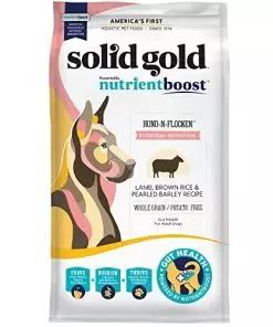 Solid Gold Dry Dog Food for Adult & Senior Dogs – Made with Real Lamb & Brown Rice – NutrientBoost Hund-N-Flocken Healthy Dog Food for Weight Management & Better Digestion – 3.75 LB Bag