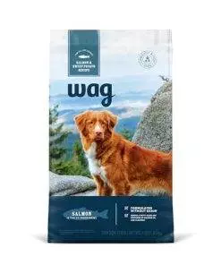Amazon Brand – Wag Dry Dog Food Salmon & Sweet Potato, Grain Free 4 lb Bag