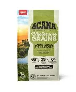 ACANA Wholesome Grains Dry Dog Food, Large Breed Adult Recipe, Poultry Dog Food, 22.5lb