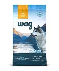 Amazon Brand – Wag Dry Dog Food Chicken & Lentil Recipe, 24 Pound (Pack of 1)