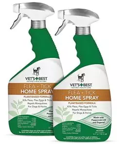 Vet’s Best Flea and Tick Home Spray | Flea Treatment for Dogs and Home | Plant-Based Formula | 32 Ounces, 2 Pack
