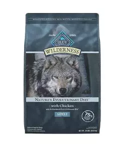 Blue Buffalo Wilderness High Protein Natural Adult Dry Dog Food plus Wholesome Grains, Chicken 24 lb bag