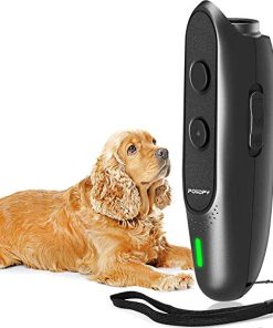Anti Bark Device for Dog-Variable Frequency Ultrasonic Dog Bark Deterrent Rechargeable 2 in 1 Dog Barking Control Device Handheld Dog Training Tool Barking Behavior Trainer 16.4 Ft Range 100% Safe