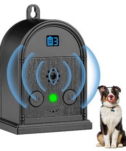Anti Barking Device, 4 Adjustable Modes Ultrasonic Dog Barking Control Device, 50FT Bark Control Device Dog Barking Silencer, Waterproof Ultrasonic Dog Bark Deterrent, Safe for Both Dogs & Human