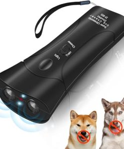 2024 Upgrade Anti Barking Control Device, Dual Sensor Ultrasonic Anti Barking Device Dog Bark Deterrent with 3 Modes & LED Light, Dog Barking Control Devices Dog Training Tools, Safe for Human & Dogs