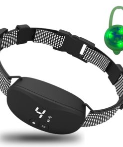 YESPIL Bark Dog Collar, Anti Barking Training Rechargeable Collar, Bark Collar for Small Medium and Large Dogs with 8 Adjustable Intensity beep Vibration & Shock Mode. Silicone led Light for Free.