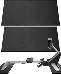Crostice Bike Trainer Mat Accessories Compatible with Peloton Rower, Double Mats Compatible with Concept 2 Rowing Machine for Cycling Home Gym