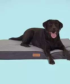 PUPPY PAW Orthopedic Memory Foam Dog Bed for Extra Large Dogs, Waterproof Lining and Non-Slip Bottom, Removable and Machine Washable Cover (41″ x 29″, Up to 100LBs)