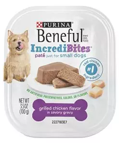 Beneful IncrediBites Pate Wet Dog Food for Small Dogs Grilled Chicken Flavor in a Savory Gravy – (12) 3.5 oz. Can
