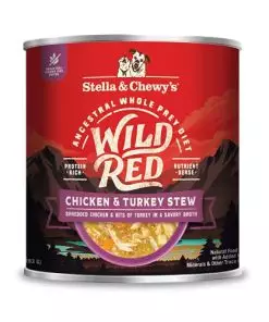 Stella & Chewy’s Wild Red Wet Dog Food Chicken & Turkey Stew High Protein Recipe, 10 Ounce (Pack of 6)