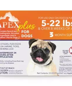 Apex Plus Flea Treatment for Dogs, Small Dogs (5-22 lbs) — Dog Flea, Tick, Flea Eggs, Flea Larvae, and Chewing Lice Prevention Medicine for 30-Days — 3-Month Supply