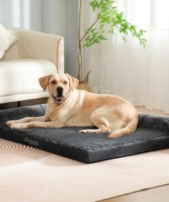 Ainpota Dog Bed Orthopedic Dog Beds for Large Dogs Plush L-Shaped Dog Couch with Removable Washable Cover, Eggs Crate Foam Pet Bed with Waterproof Lining, Dog Sofa for Giant Dog Up to 55lb