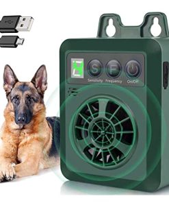 Bark Control Device Ultrasonic Anti Barking Device, 2023 Newest Stop Dog Bark Deterrents with Adjustable Ultrasonic Level Control Sonic Bark Deterrents Up to 50FT Range Safe for Dogs (Green)