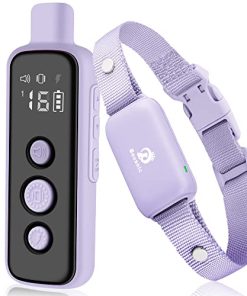 Bousnic Shock Collar for Dogs – Waterproof Rechargeable Dog Electric Training Collar with Remote for Small Medium Large Dogs with Beep, Vibration, Safe Shock Modes (8-120 Lbs) (Purple)