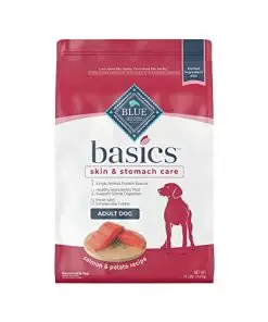 Blue Buffalo Basics Skin & Stomach Care, Natural Adult Dry Dog Food, Salmon & Potato 11-lb