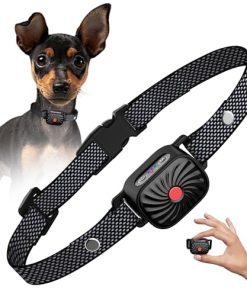 Bark Collar for Small/Medium Dogs, No Shock Anti Bark Collar, Rechargeable Anti Barking Collar w/2 Vibration & Beep Modes, Waterproof Shockless Smart Dog Stop Barking Control Device