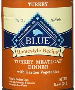 Blue Buffalo Homestyle Recipe Turkey Meatloaf Dinner Canned Dog Food 12.5 Ounce (Pack of 1)
