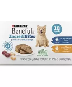 Beneful IncrediBites with Chicken and Natural Bacon Flavor and Porterhouse Steak Flavor Wet Dog Food Variety Pack – (12) 3.5 Oz. Cans