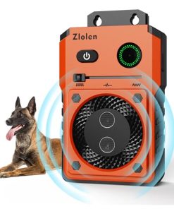 Zlolen Dog Bark Deterrent Devices – Bark Box Anti Bark Device for Dogs with 3 Modes Up to 50Ft Range, Auto Rechargeable Ultrasonic Dog Barking Deterrent with 2 Sonic Emitters Safe Dogs