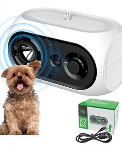 Anti Barking Box for Dogs, 3 Frequency Levels Dog Bark Deterrent Devices, Safe Anti Dog Barking Device Indoor, Dog Bark Deterrent Devices Outdoor, Dog Barking Silencer for Small Large Dogs, White