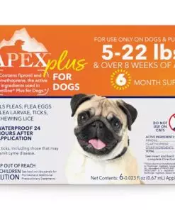 Apex Plus Flea and Tick Prevention for Dogs | Small (5-22 lbs) | 6-Month Supply | Dog Flea and Tick Treatment Drops | Tick, Flea Eggs, Flea Larvae & Chewing Lice Prevention
