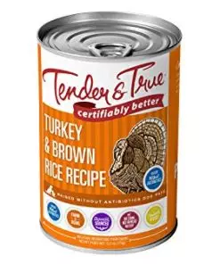 Tender and True Pet Food, Dog Food Can ABF Wet Turkey Brown Rice, 13.2 Ounce