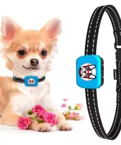 Small Dog Bark Collar Rechargeable – Smallest Bark Collar for Small Dogs 5-15lbs – Most Humane Stop Barking Collar – Dog Training No Shock Anti Bark Collar – Pet Bark Control Device (Blue)