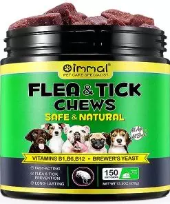 Flea & Tick Prevention for Dogs Chewable, Natural Flea and Tick Supplement for Dogs, 150 Flea and Tick Chews for Dogs, Oral Flea Pills for All Breeds and Ages Dogs