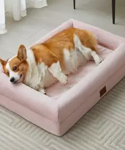 BFPETHOME Orthopedic Dog Beds for Medium Dogs, Washable Medium Dog Beds with Bolster, Sofa Medium Dog Beds with Removable Covers & Waterproof Dog Beds for Pet