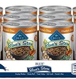 Blue Buffalo Blue’s Stew Grain Free Natural Adult Wet Dog Food, Hunter’s Stew 12.5 oz cans (Pack of 12)