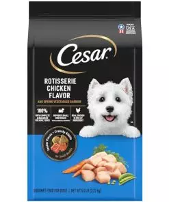 CESAR Adult Small Breed Dry Dog Food Rotisserie Chicken Flavor with Spring Vegetables Garnish, 5 lb. Bag
