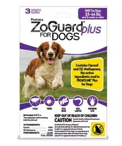ZoGuard Plus Flea and Tick Prevention for Medium Dogs – Flea & Tick Prevention for Dogs 23-44lbs (3 Doses)